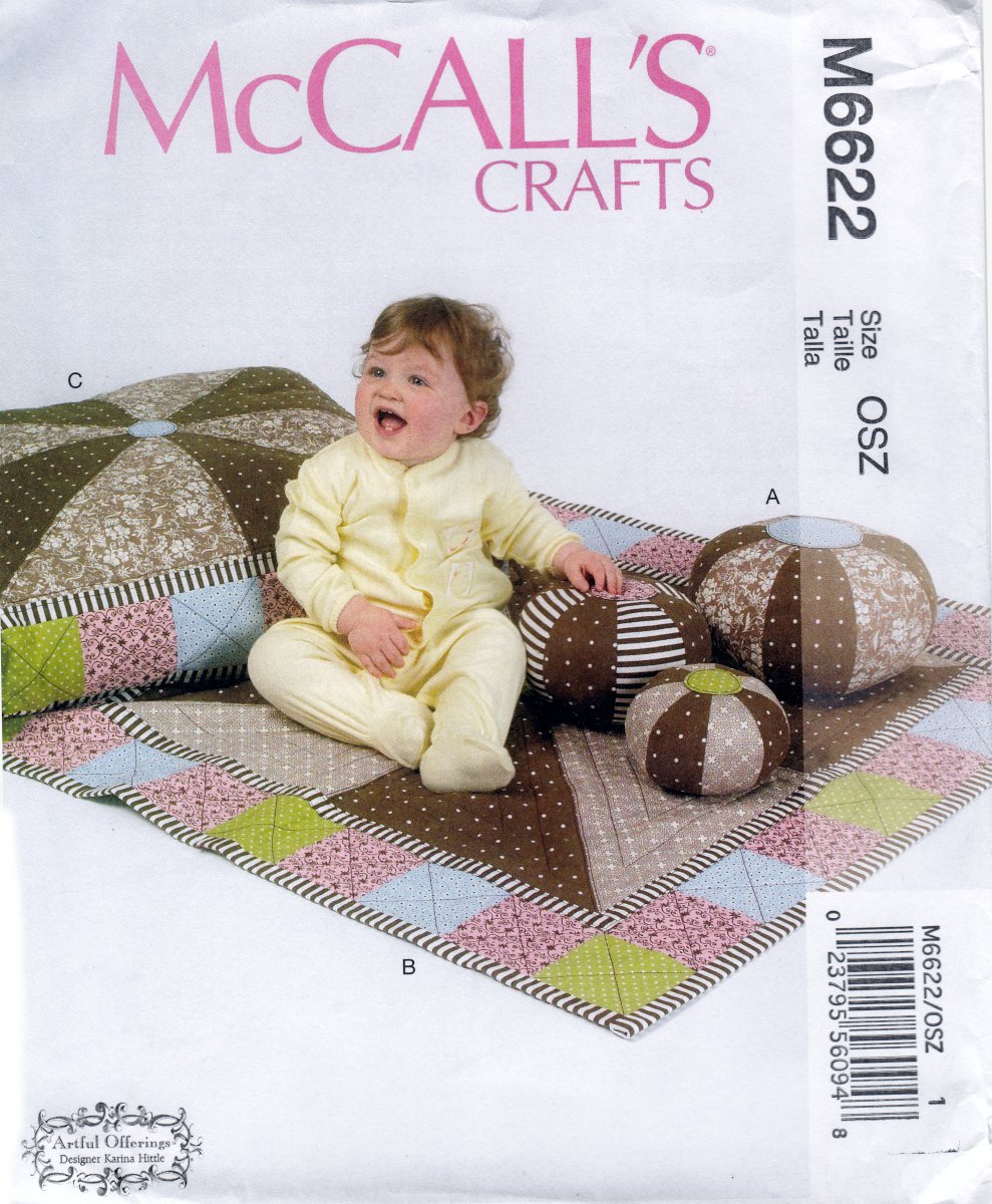 McCall's M6622 6622 Crafts Child Mat Pillow and Ball Sewing Pattern Sizes OSZ