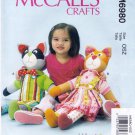 McCall's M6980 6980 Crafts Raccoon Cat Learn To Button Sewing Pattern Sizes OSZ