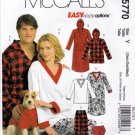 McCall's M5770 5770 Misses Mens Nightshirt Outfit Matching Dog PJ Sewing Pattern Sizes Xsm-Sml-Med