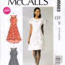 McCall's M6883 6883 Misses Dresses and Slip High-Low Hem Womens Easy Sewing Pattern Sizes 14-22