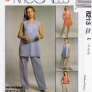 McCall's 8213 M8213 Misses Pull-On Pants Skirt Shorts Vest Easy Sewing Pattern Sizes 14-16-18