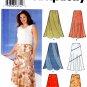 Simplicity 5510 Womens Skirts Varying Hem Styles Sewing Pattern in sizes 26W-32W