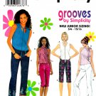 Simplicity 9586 Girls Juniors Pants Two Lengths Tops Sewing Pattern in sizes 7/8 - 15/16