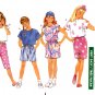 Butterick 6365 Girls Top Shorts Pants Skirt Sewing Pattern Sizes 7-8-10