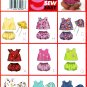Butterick 6954 Infants Tops Panties Hats Sewing Pattern sizes L-XL