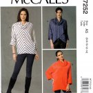 McCall's M7252 Misses Tops Pullover Very Loose Fitting Cowl Neck Sewing Pattern Sizes 6-8-10-12-14