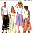 Butterick B4234 Misses Skirts Very Loose Fit Flared Lined Side Zip Sewing Pattern Sizes 12-14-16