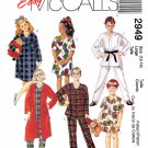 McCall's 2949 Girls Boys Child Robes Tie Belt Nightshirt Pajamas Sewing Pattern Sizes 12-14