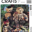 McCall's 5125 Elderbearies Stuffed Bear Dolls Clothes Bag Sewing Pattern Sizes OSZ