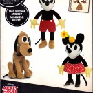 Simplicity 8541 Minnie and Pluto Vintage Style Stuffed Toys Craft Sewing Pattern Size OSZ