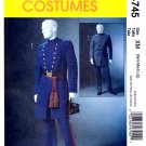 McCall's M4745 Mens Historical War Costume Fitted Lined Coat Sewing Pattern Sizes Sml-Med-Lrg