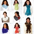 Simplicity 1235 Easy To Sew Variety Scarves Sewing Pattern Fashion Accessories Size OSZ