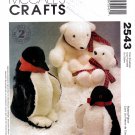McCall's 2543 Penguins and Polar Bears Crafts Sewing Pattern Size OSZ