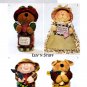Butterick 3986 Luv N Stuff Pint Jar Covers Bear Pig Cat Dog Sewing Pattern Size OSZ