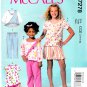 McCall's M7278 Girls Dress Pullover Tops Shorts Pants Sewing Pattern Sizes 3-6