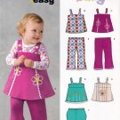 New Look 6663 Babies Girls 4 Sizes In One Pants Bloomers Top Sewing Pattern Sizes NB-L