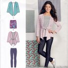 Simplicity 1025 Girls Plus Size Knit Top Skirt Leggings Sewing Pattern Sizes 8 1/2-16 1/2