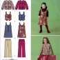 Simplicity 2484 Girls Childs Jumper Vest Jacket Cropped Pants Sewing Pattern Sizes 3-4-5-6