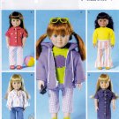 Butterick B4089 Doll Clothes for 18" Doll Casual and Sport Styles Sewing Pattern Sizes OSZ