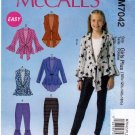 McCall's 7042 Girls Plus Vests Cardigans Leggings Sewing Pattern Sizes 10 1/2-16 1/2