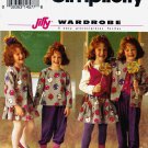 Simplicity 8640 Girls Pants Skirt Top Cardigan Lined Vest Sewing Pattern Sizes 2-4