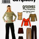 Simplicity 9888 Juniors Boot Cut Pants Mini Skirt Knit Top Sewing Pattern Sizes 11/12-15/16