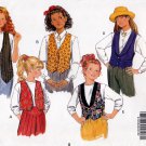 Butterick 5022 Girls Lined Vests Neckline Variations Sewing Pattern Sizes 7-8-10