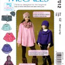 McCall's M7012 Girls Poncho Hat Scarf Pullover Sewing Pattern Sizes Med-Lrg-Xlg