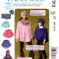 McCall's M7012 Girls Poncho Hat Scarf Pullover Sewing Pattern Sizes Med-Lrg-Xlg