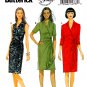 Butterick B5862 Misses Womens Mock Wrap Dress Close Fitting Sewing Pattern Sizes 18W-20W-22W-24W