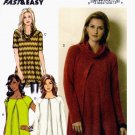 Butterick B6135 Misses Tunics Easy Sew Pullover Sewing Pattern Sizes Lrg-Xlg-XXL