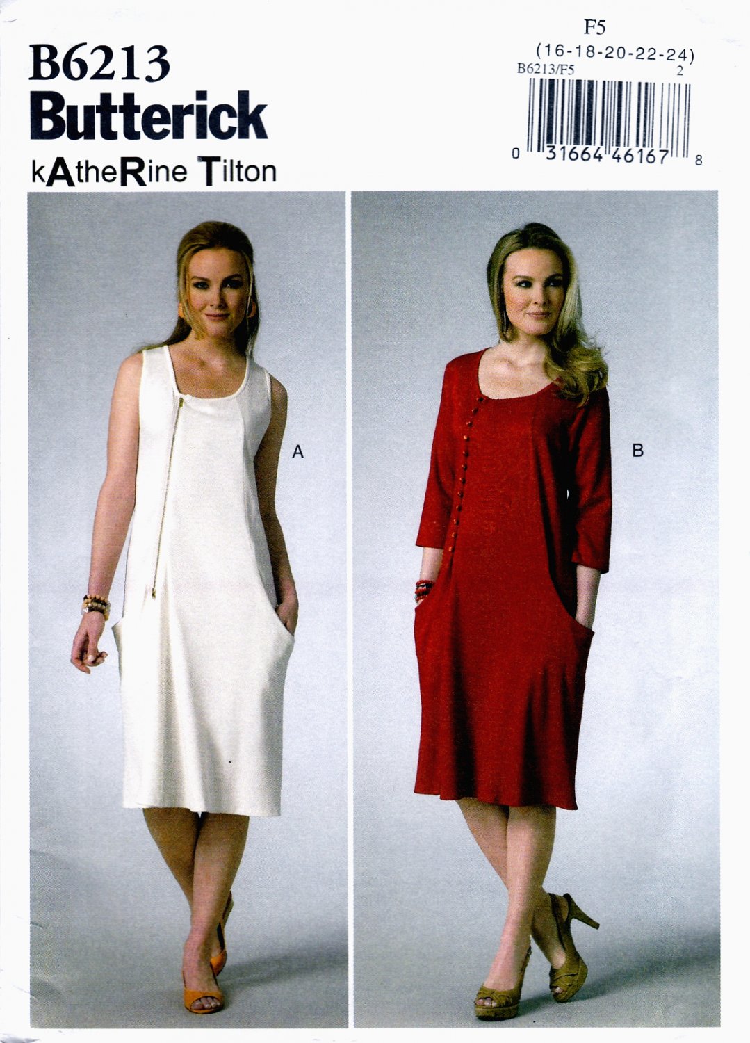 Butterick B6213 Misses Womens Jumper and Dress Sewing Pattern Sizes 16-18-20-22-24