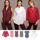 Simplicity 8131 Misses Pullover Blouses Sleeve and Bow Variations Sewing Pattern Sizes 14-22