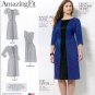 Simplicity 1060 Misses Dress Slim Average Curvy Sizes Sewing Pattern Sizes 20W-28W