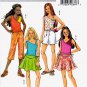Butterick B4784 4784 Girls Sewing Pattern Childrens Top Skirt Shorts Pants Kids Sizes 12-14-16