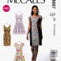 McCall's M6887 Lined Dresses Fitted Bodice Skirt Variations Sewing Pattern Sizes 14-16-18-20-22