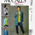 McCall's M7260 Misses Vest Jacket Top Pants Sewing Pattern Sizes 14-16-18-20-22