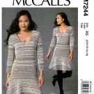 McCall's M7244 Misses Dress Semi Fitted Sewing Pattern Sizes 6-8-10-12-14