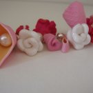 Pink flower bracelet