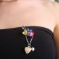 Pastel flower brooch