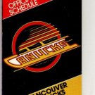 1984-85 VANCOUVER CANUCKS HOCKEY SCHEDULE
