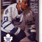 1997-98 TORONTO MAPLE LEAFS HOCKEY SCHEDULE MATS SUNDIN