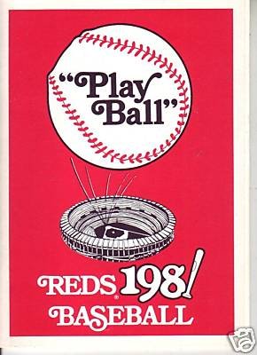 1981 CINCINNATI REDS BASEBALL SCHEDULE