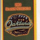 1984 OAKLAND ATHLETICS BASEBALL SCHEDULE