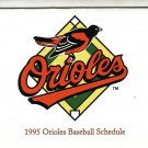 1995 BALTIMORE ORIOLES BASEBALL SCHEDULE CAL RIPKEN JR