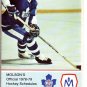 1978-79 TORONTO MAPLE LEAFS HOCKEY SCHEDULE SITTLER SALMING