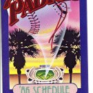 1986 SAN DIEGO PADRES BASEBALL SCHEDULE