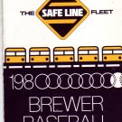 1980 MILWAUKEE BREWERS BASEBALL SCHEDULE