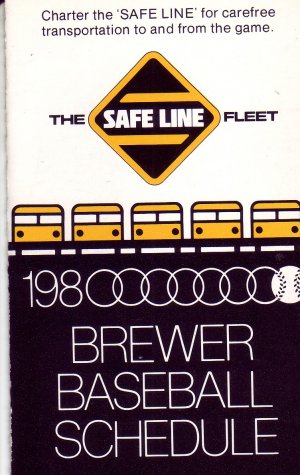 1980 MILWAUKEE BREWERS BASEBALL SCHEDULE