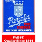 1980 KANSAS CITY ROYALS BASEBALL SCHEDULE